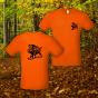 Neon orange t-shirt. or white with pattern of your choice and your personalization or your logo