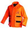 Veste légère orange fluo. avec broderie devant, côte dos motif au choix et votre personnalisation