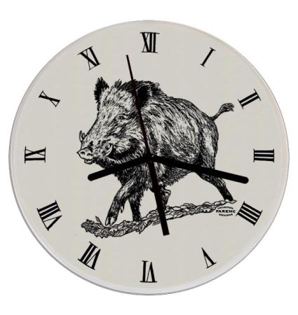 Horloge murale avec motif animalier noir